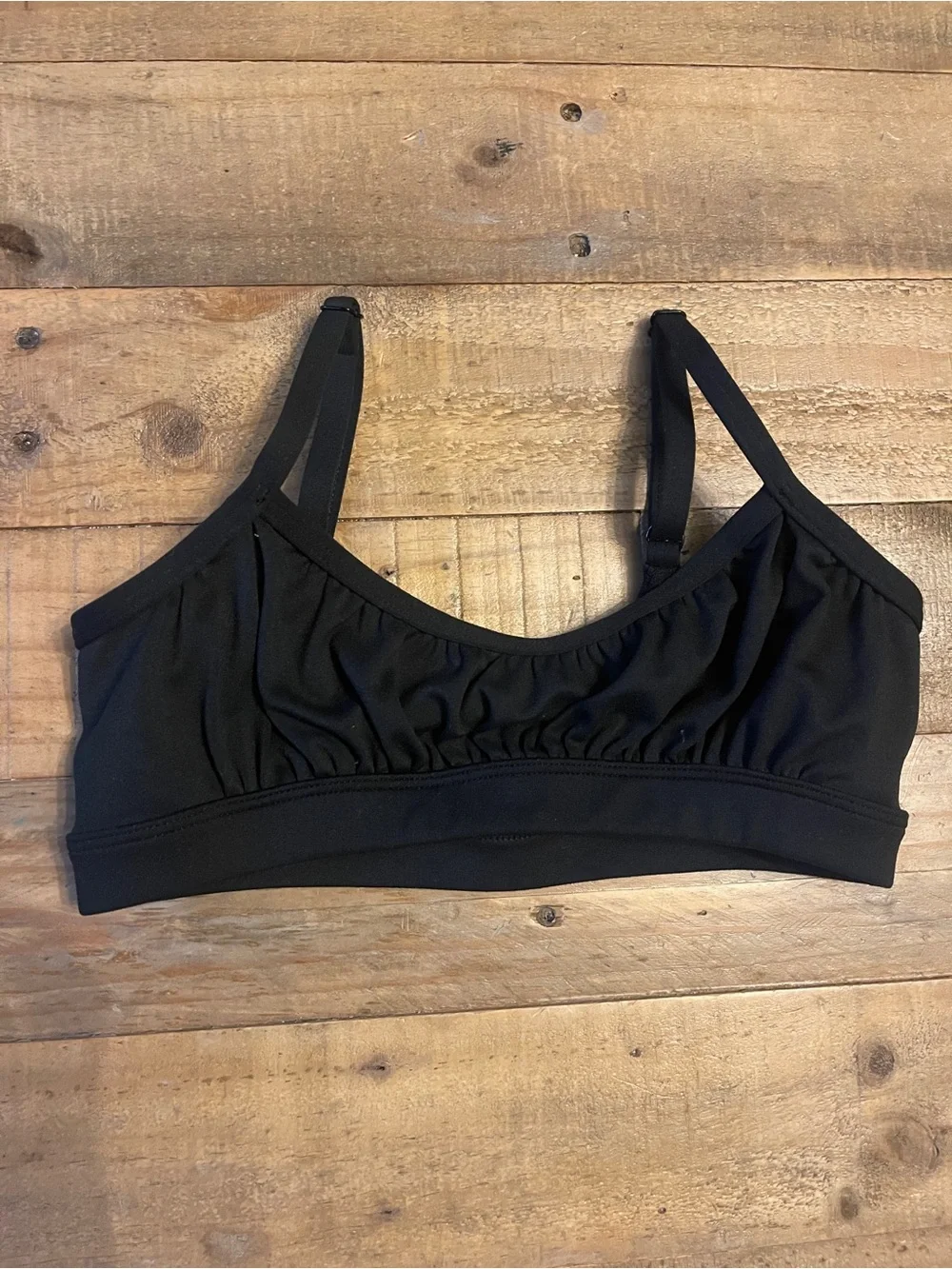 Jo & Jax Tops; Youth Medium Red Cropped  Top & Black Strappy Bralette Set